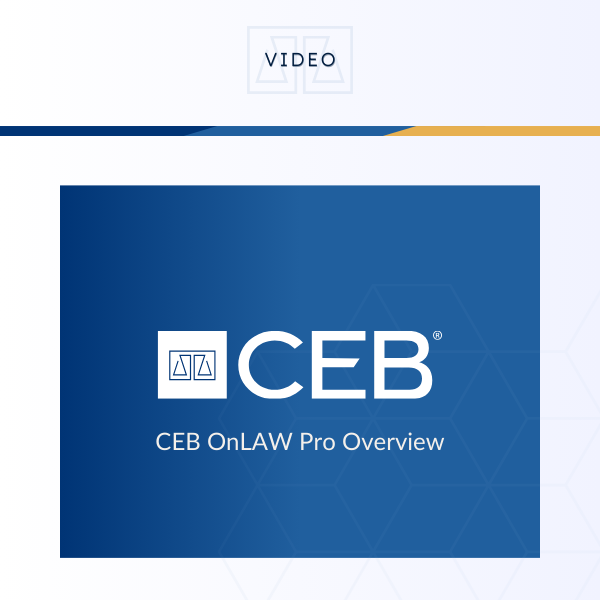 CEB OnLAW Pro Overview video