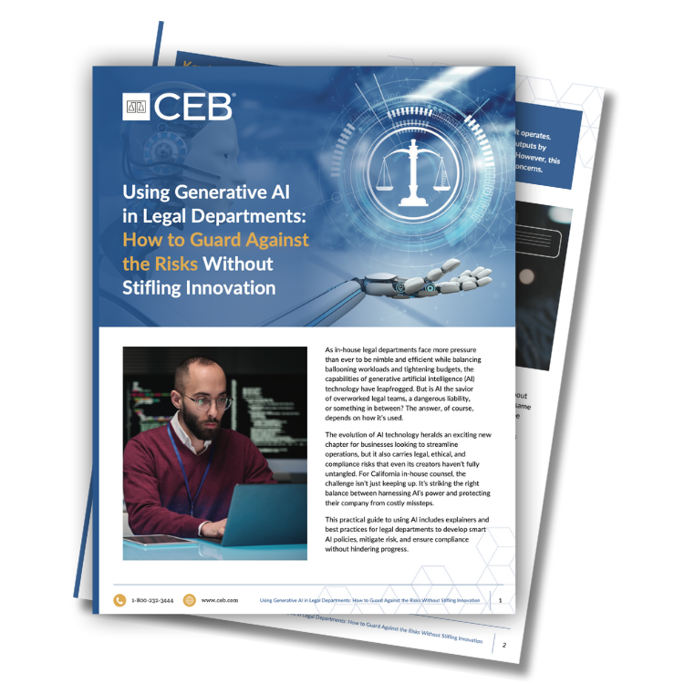 Using Generative AI in Legal Departments: How to Guard Against the Risks Without Stifling Innovation Whitepaper