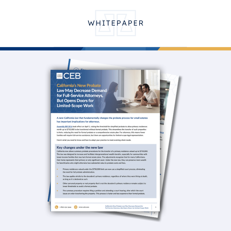 Whitepaper California new probate law